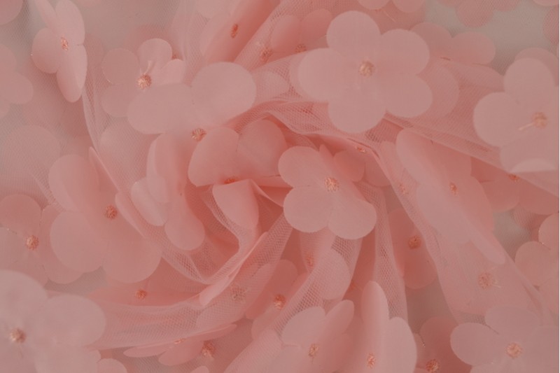 Mesh Blume vieux rosa