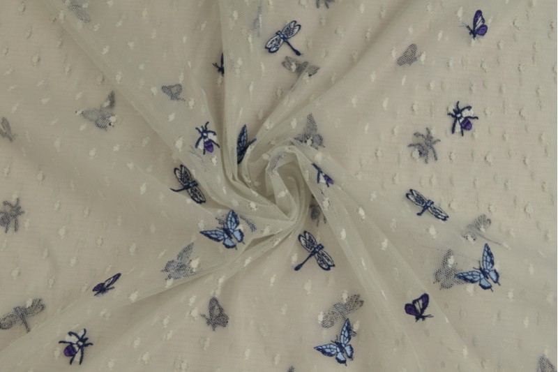 Bestickter Mesh variante 01 papillon