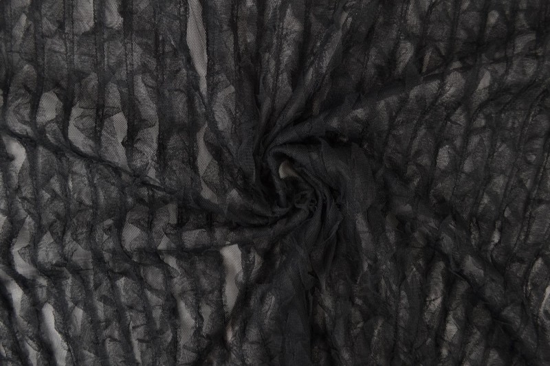 Mesh Wellen schwarz