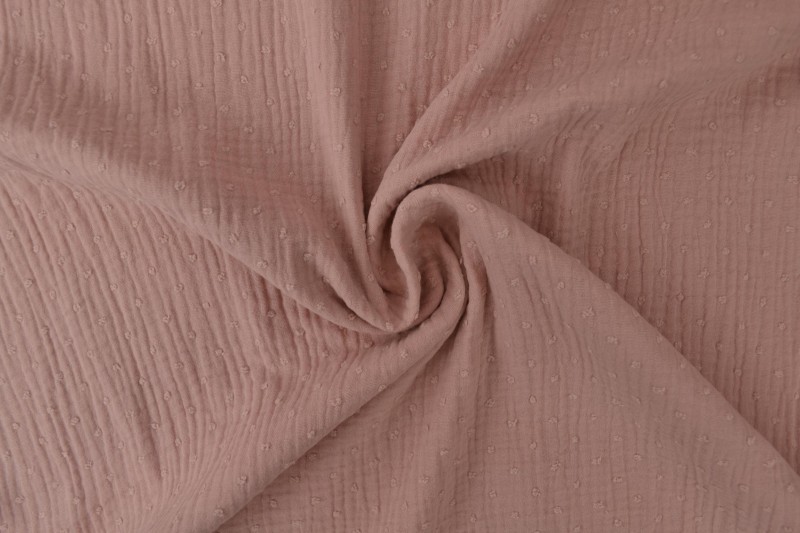 Dobby-Musselin vieux rosa