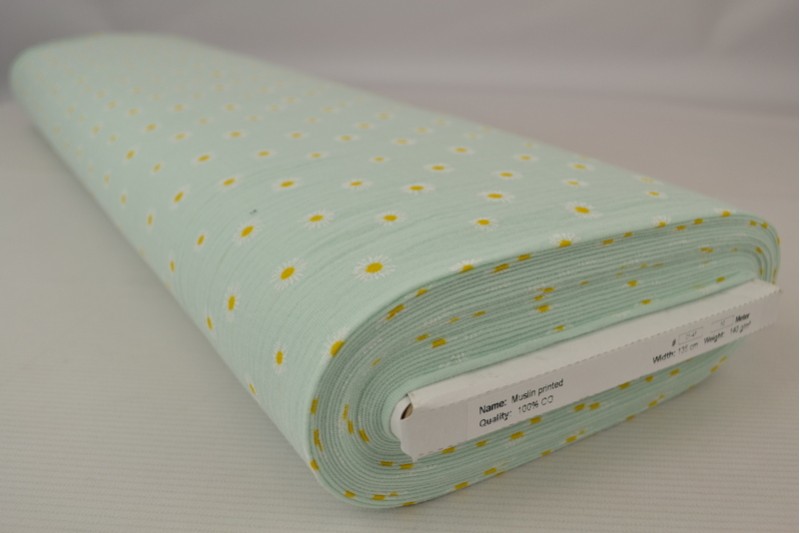 Bedruckter Musselin moosLeinene bedruckt bedruckt 01-41, Rolle