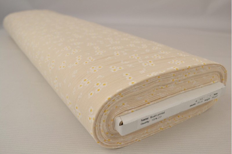 Bedruckter Musselin moosLeinene bedruckt bedruckt 04-22, Rolle