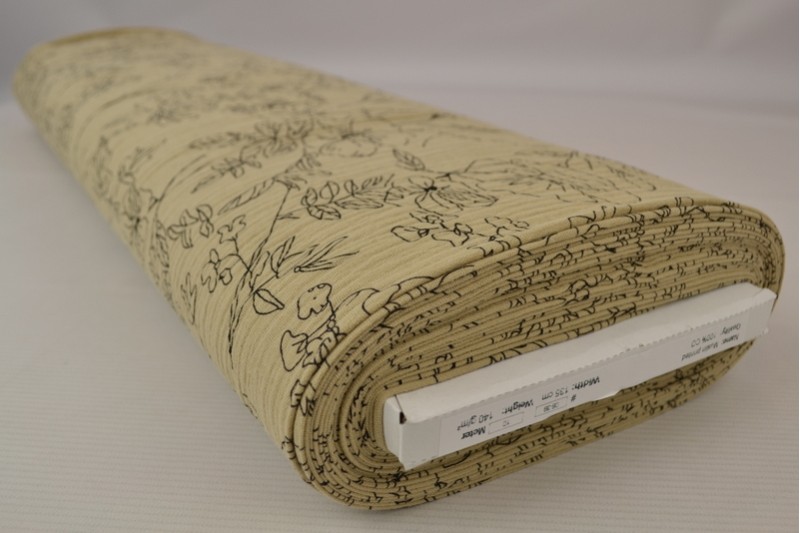 Bedruckter Musselin moosLeinene bedruckt bedruckt 06-39, Rolle