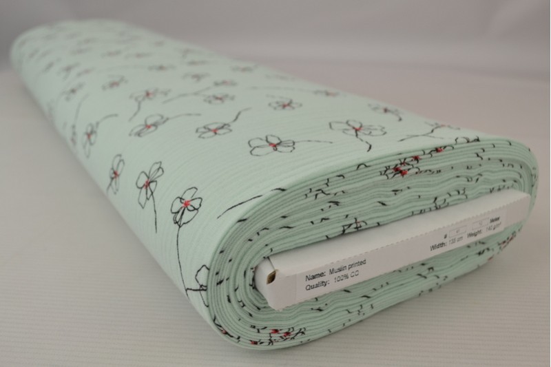 Bedruckter Musselin moosLeinene bedruckt bedruckt 07-41, Rolle