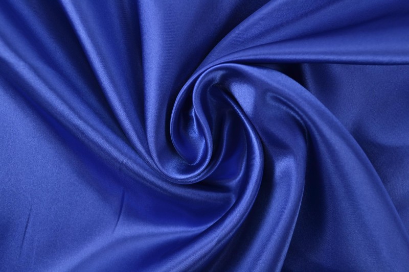 Polyestersatin Satin blau