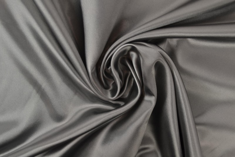 Polyestersatin Satin dunkelgrau