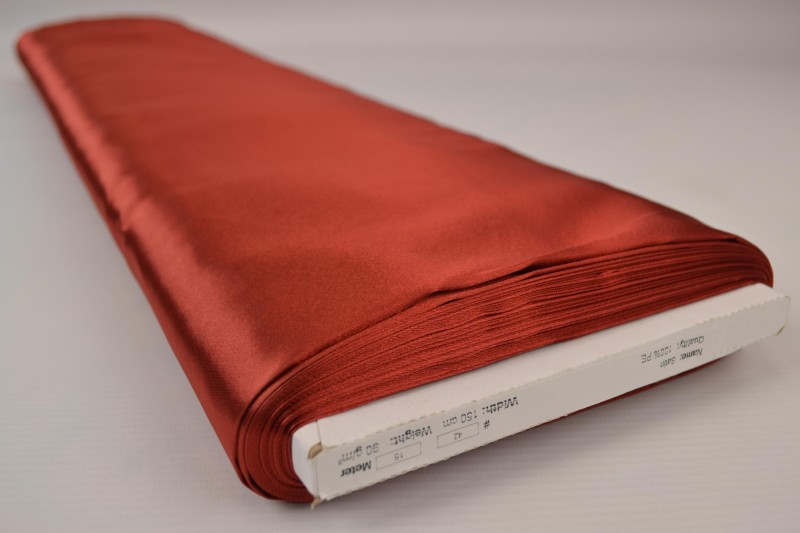 Polyestersatin Satin kupfer, Rolle