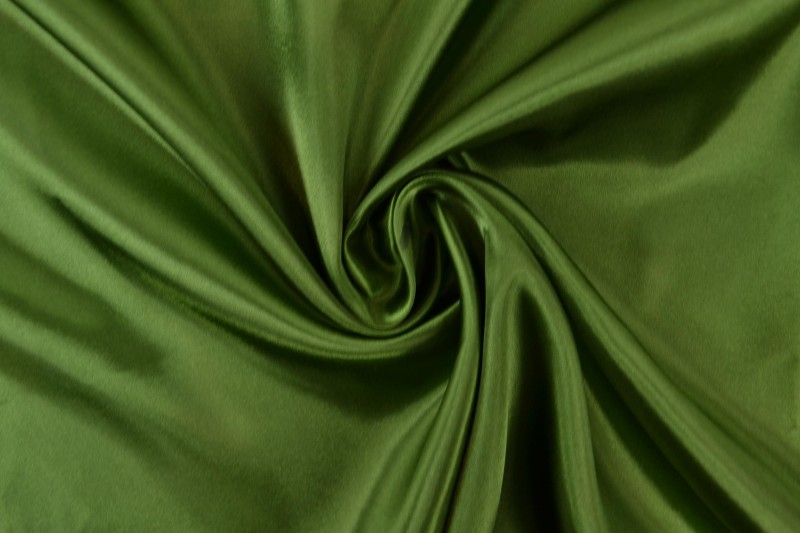 Polyestersatin Satin moosgrün