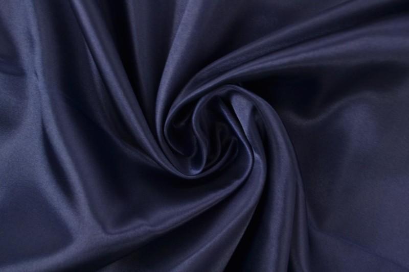 Polyestersatin Satin marineblau