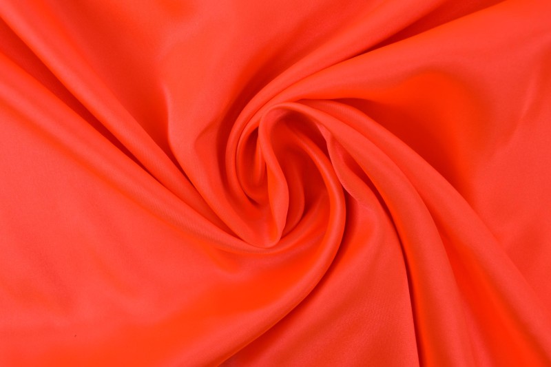 Polyestersatin Satin orange néon