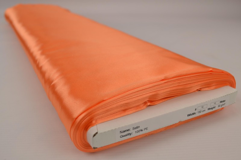 Polyestersatin Satin orange, Rolle
