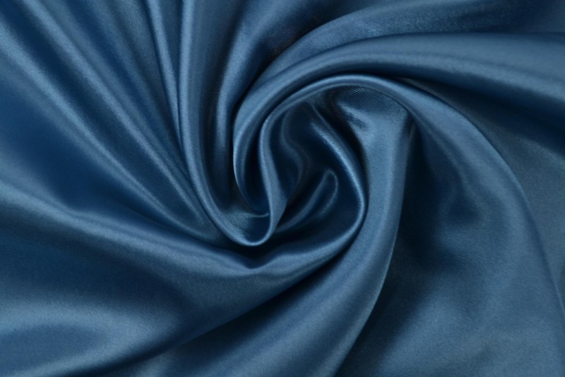 Polyestersatin Satin stahlblau