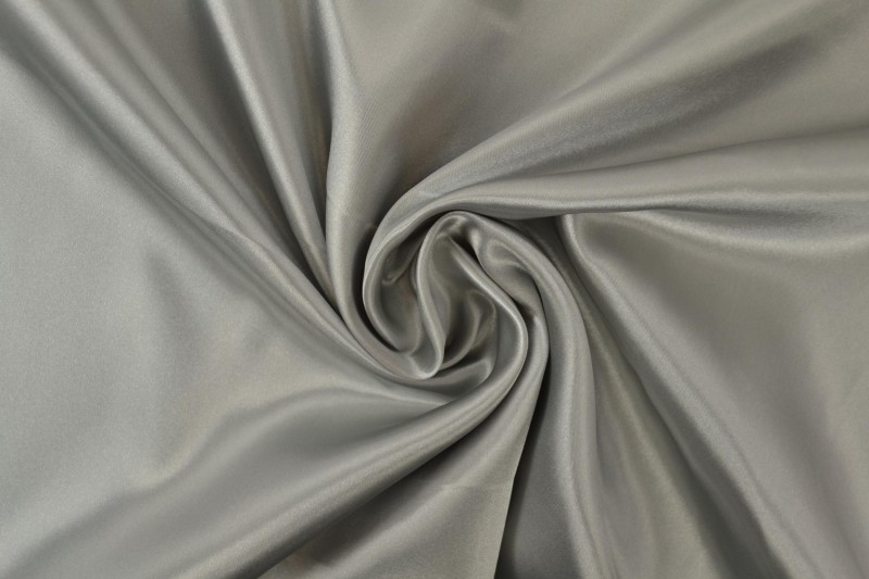 Polyestersatin Satin silbergrau