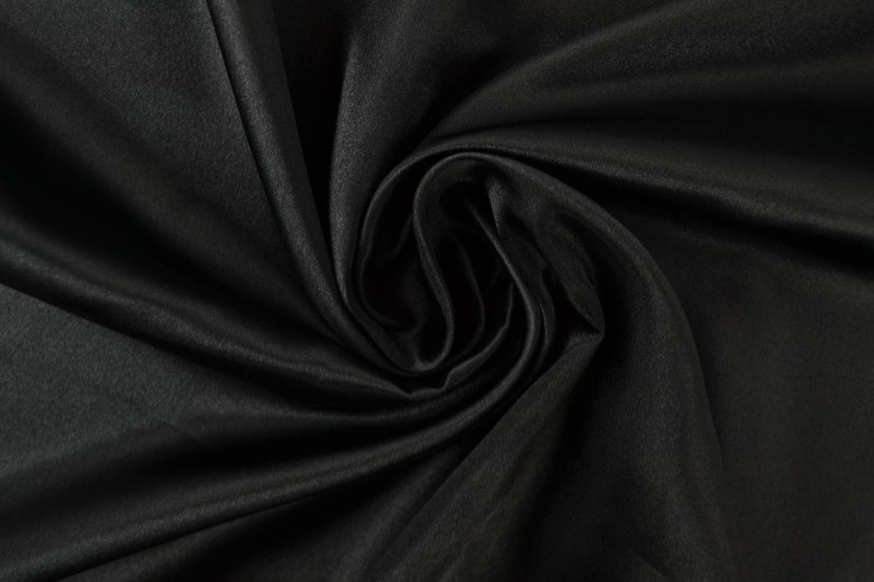 Polyestersatin Satin schwarz