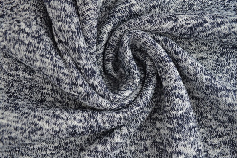 Sweat-Strickstoff navy meliert