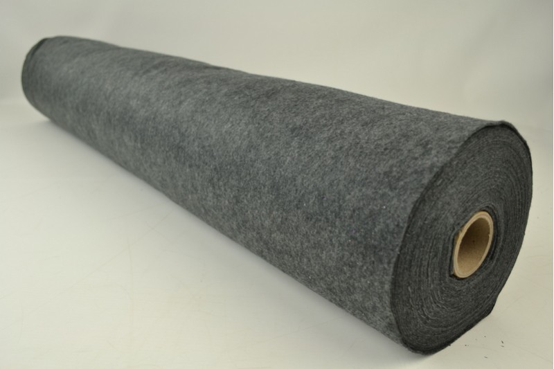 Filz 1mm feutrine 1 mm anthrazit meliert, Rolle