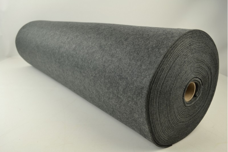 Filz 3mm feutrine 3 mm anthrazit mélangé, Rolle