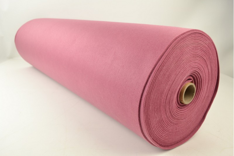Filz 3mm feutrine 3 mm vieux dunkelrosa, Rolle