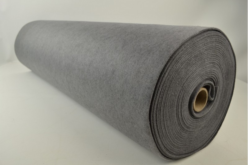 Filz 3mm feutrine 3 mm dunkelgrau mélangé, Rolle