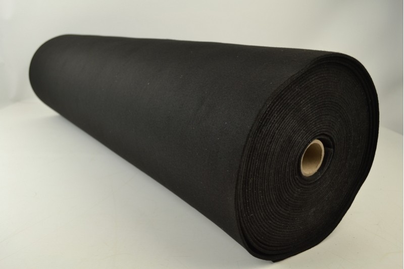Filz 3mm feutrine 3 mm schwarz, Rolle