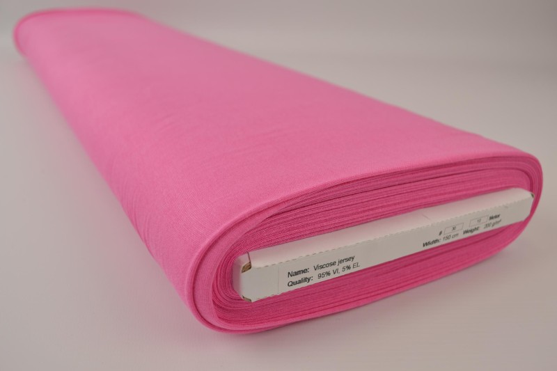 Viskose-Jersey rosa, Rolle