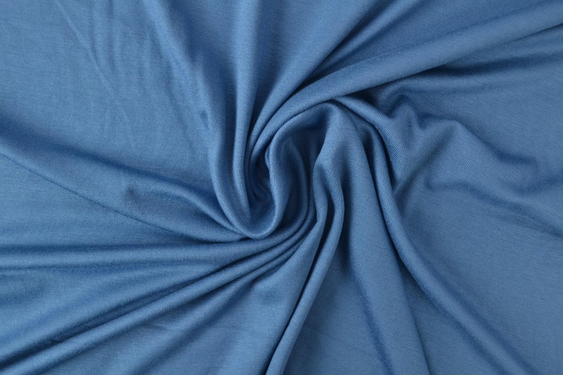 Viskose-Jersey stahlblau