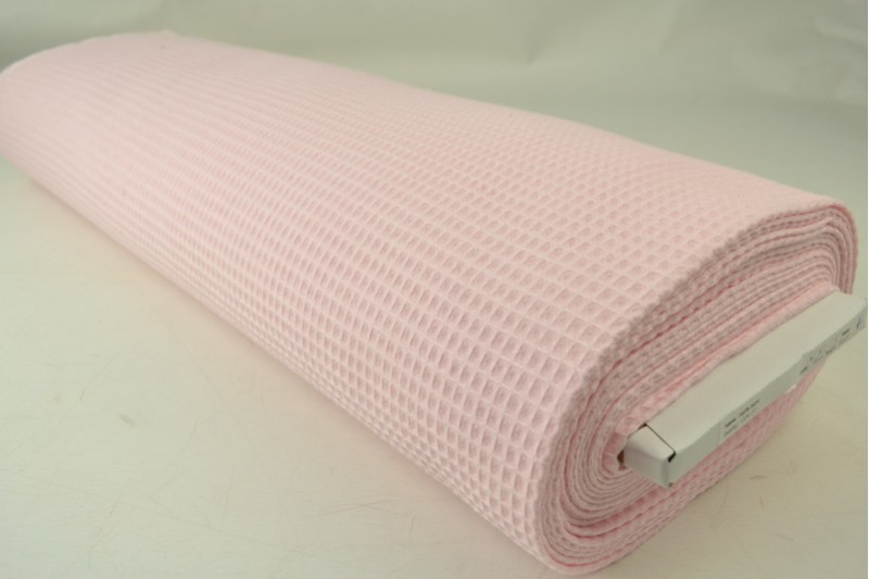Waffelpiqué Stoff babyrosa, Rolle
