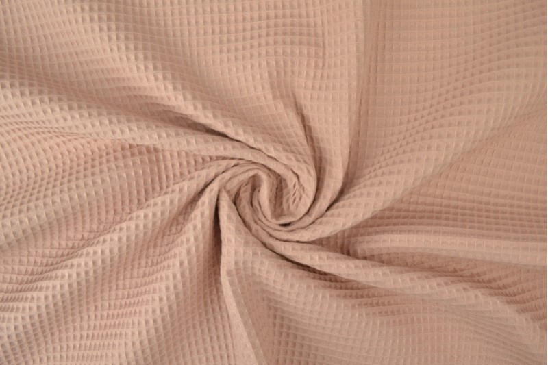 Waffelpiqué Stoff vieux rosa