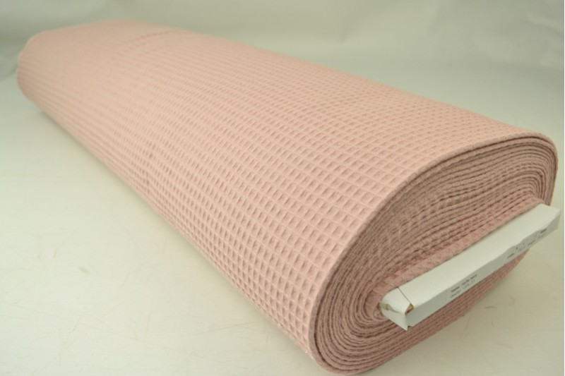 Waffelpiqué Stoff vieux rosa, Rolle