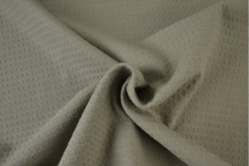 Waffelpiqué Stoff p69 taupe